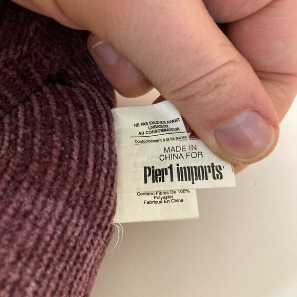 Teddy Bear Purple Chenille Corduroy Bow 16" Pier 1 Imports Stuffed Toy Plush - Picture 10 of 11